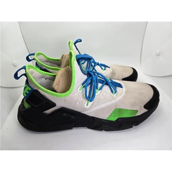 Other - Nike Air Huarache Run Shoes Men’s 11 White Drift Scream Green Athletic Sneakers